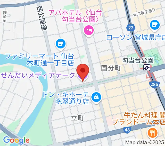 せんだいメディアテークの地図