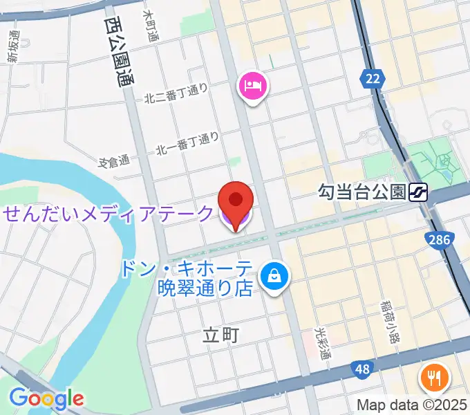 せんだいメディアテークの地図