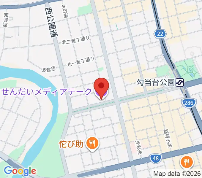 せんだいメディアテークの地図