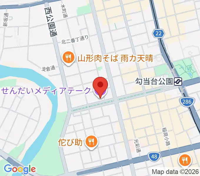 せんだいメディアテークの地図