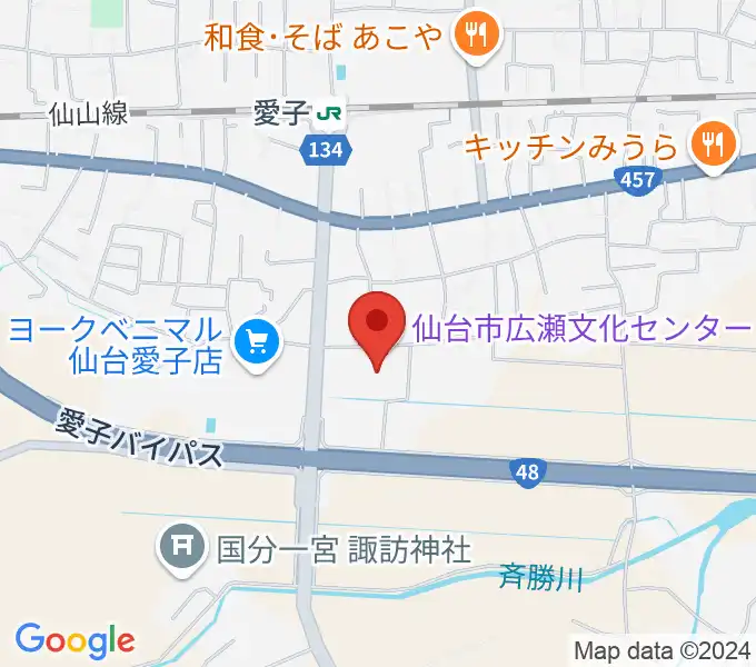 仙台市広瀬文化センターの地図