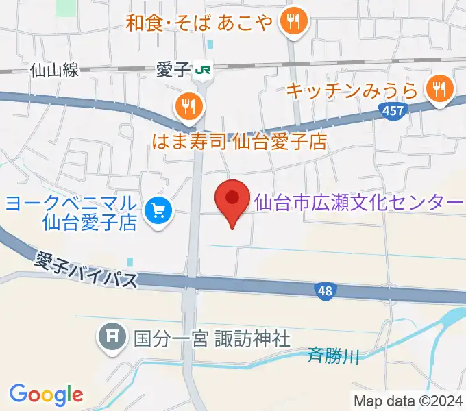 仙台市広瀬文化センターの地図