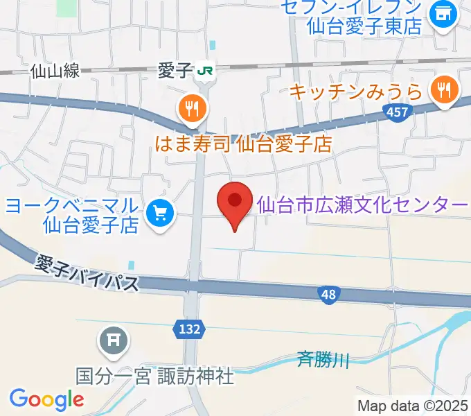 仙台市広瀬文化センターの地図