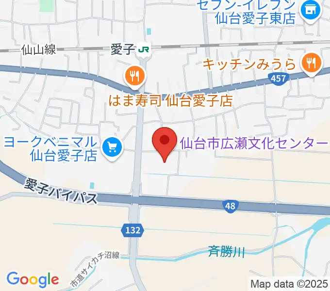仙台市広瀬文化センターの地図