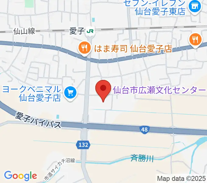 仙台市広瀬文化センターの地図