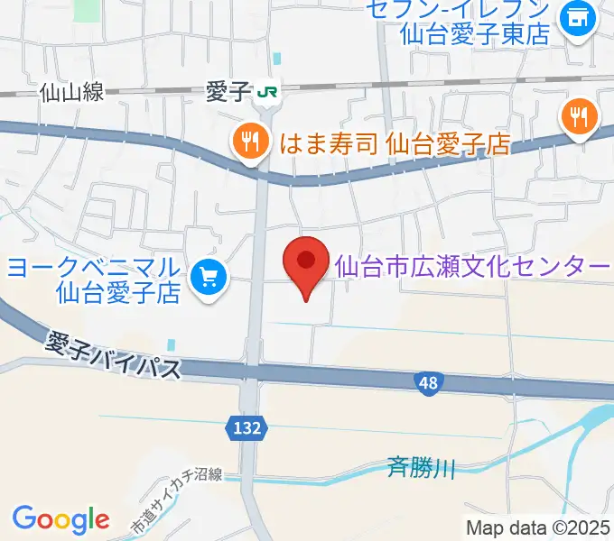仙台市広瀬文化センターの地図