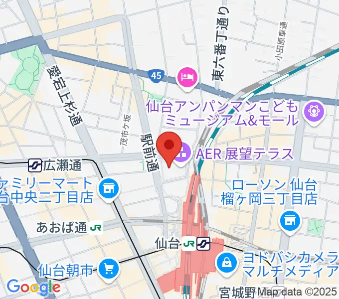 仙台市中小企業活性化センターの地図