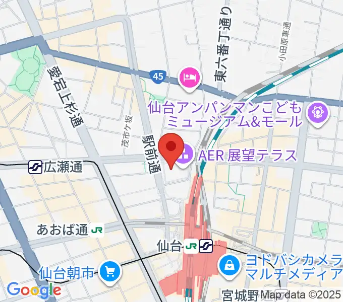 仙台市中小企業活性化センターの地図