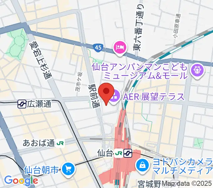 仙台市中小企業活性化センターの地図