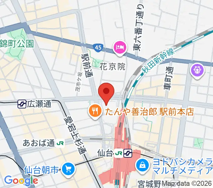 仙台市中小企業活性化センターの地図