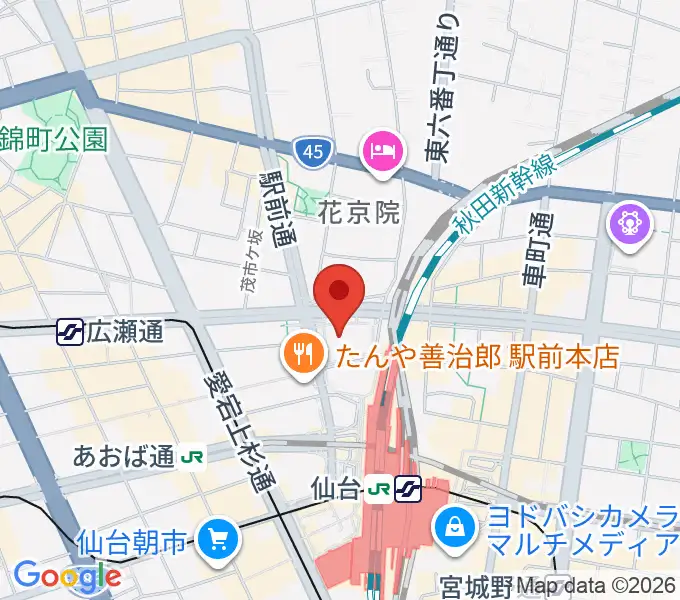 仙台市中小企業活性化センターの地図