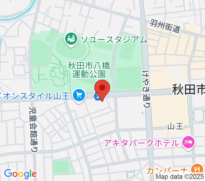 秋田市文化会館の地図