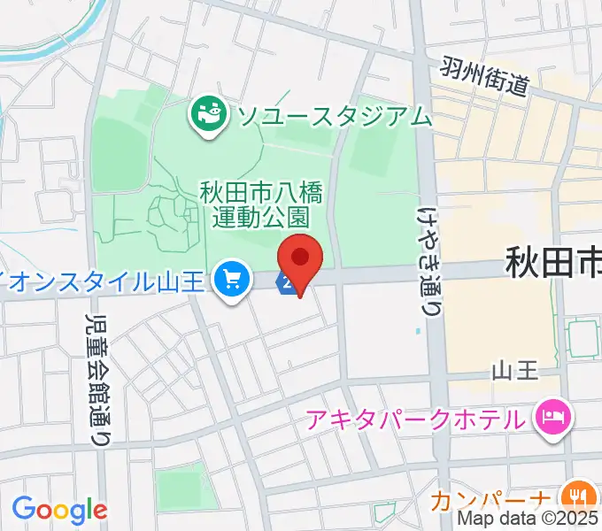 秋田市文化会館の地図