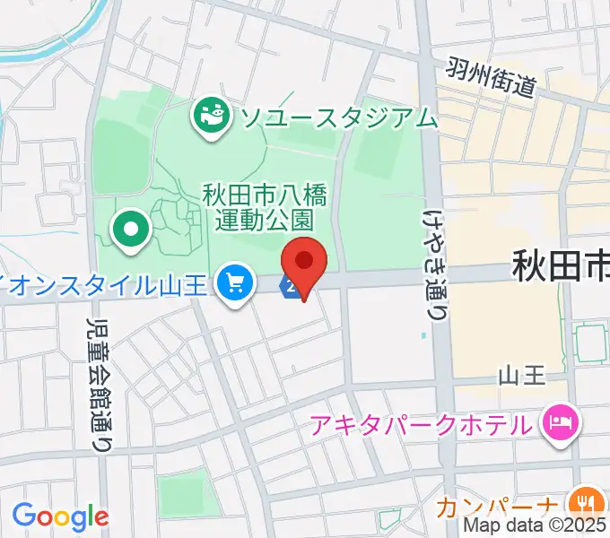 秋田市文化会館の地図