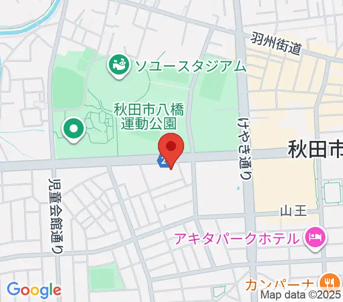 秋田市文化会館の地図