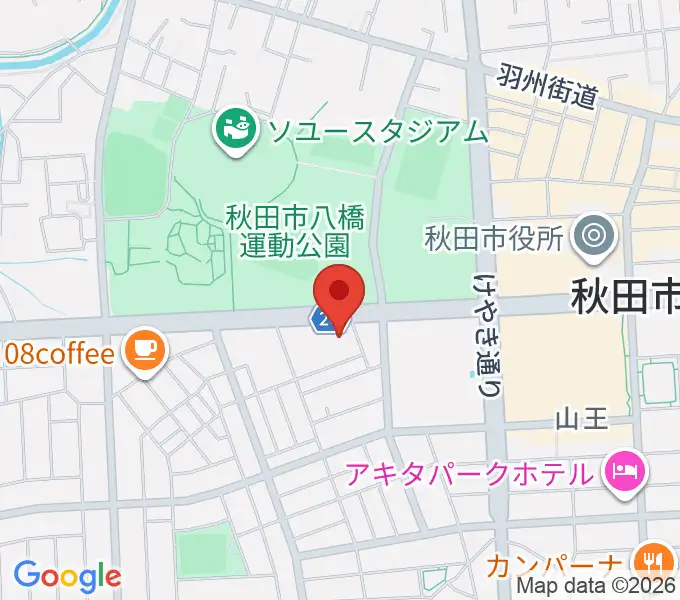 秋田市文化会館の地図