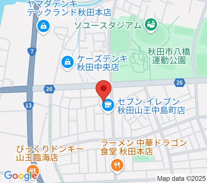 秋田県児童会館 子ども劇場（けやきシアター）の地図