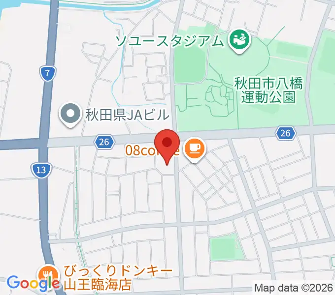 秋田県児童会館の地図