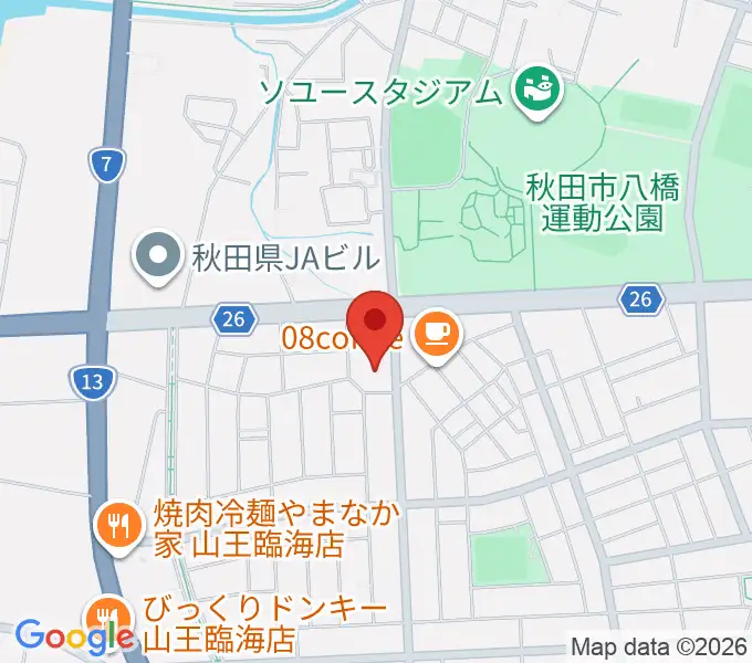 秋田県児童会館の地図