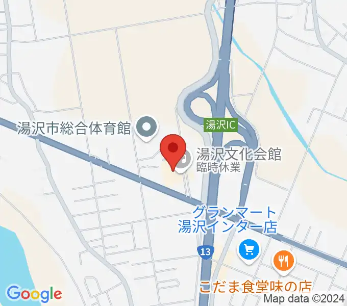 湯沢文化会館の地図