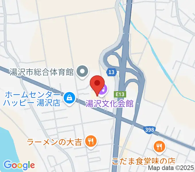 湯沢文化会館の地図