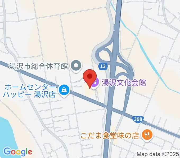 湯沢文化会館の地図