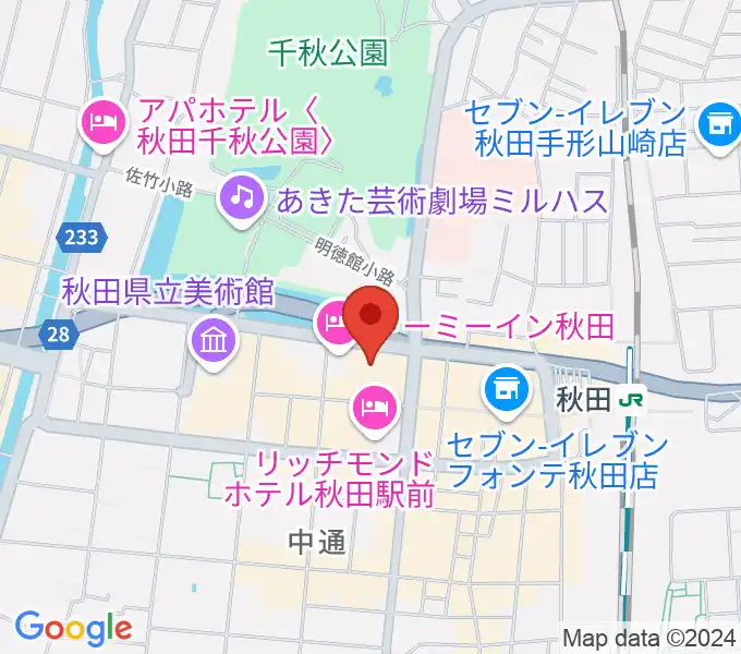 秋田アトリオンの地図