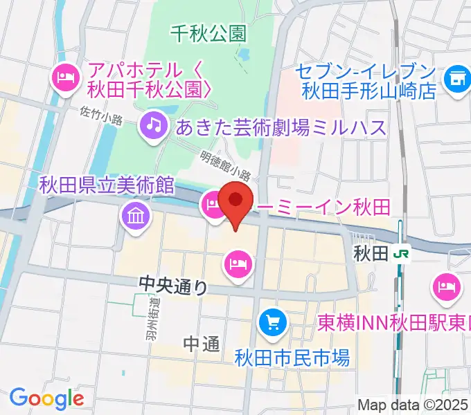 秋田アトリオンの地図
