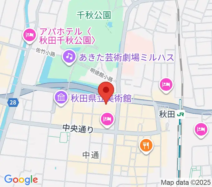 秋田アトリオンの地図
