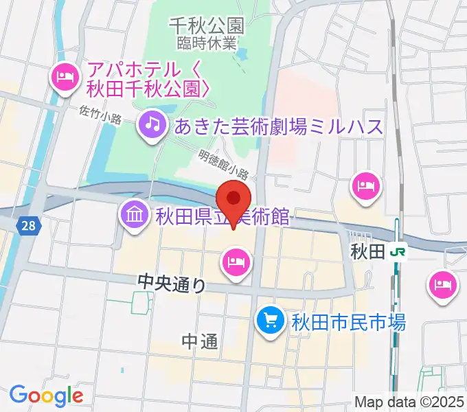 秋田アトリオンの地図
