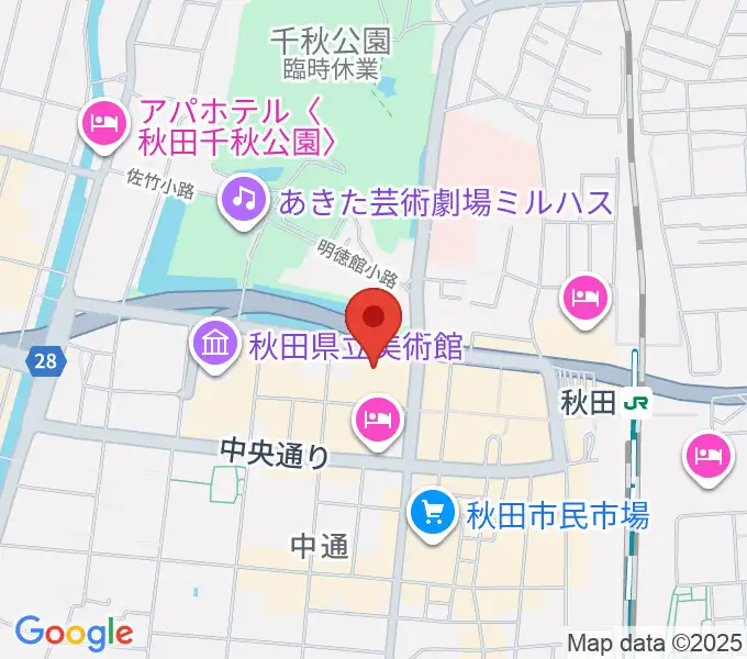 秋田アトリオンの地図