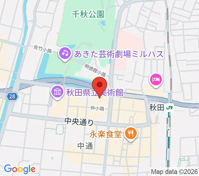 秋田アトリオンの地図