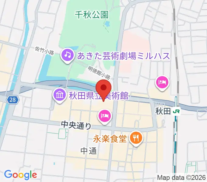 秋田アトリオンの地図