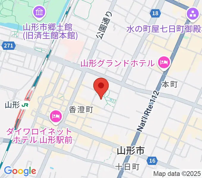 山形市民会館の地図
