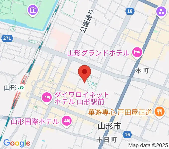 山形市民会館の地図
