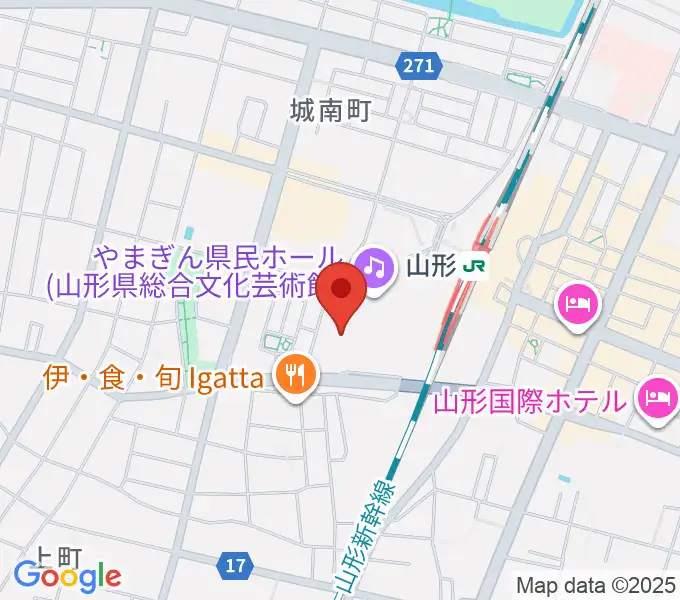 山形テルサホールの地図