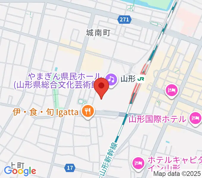 山形テルサホールの地図