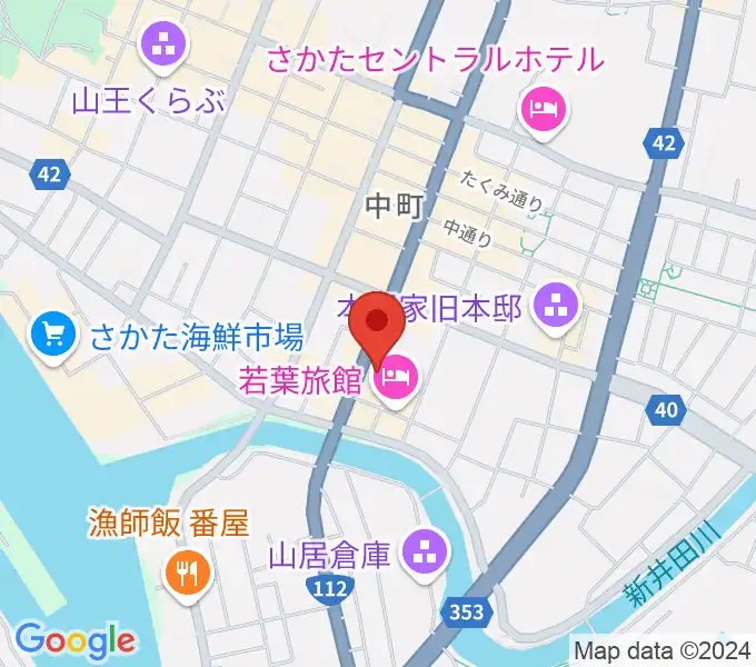 酒田市民会館 希望ホールの地図