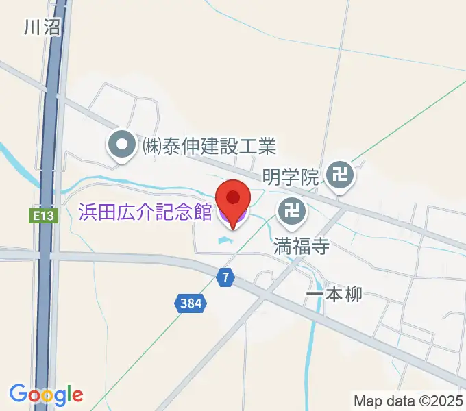 浜田広介記念館の地図