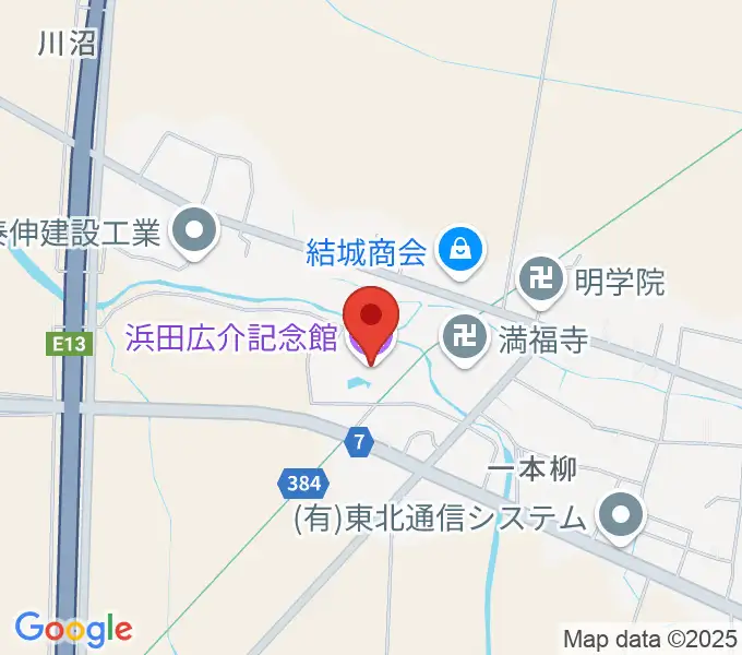 浜田広介記念館の地図