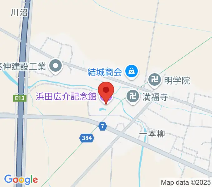 浜田広介記念館の地図