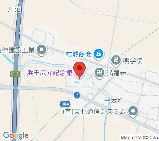浜田広介記念館の地図