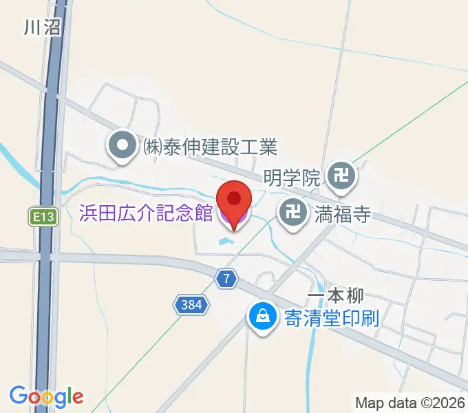 浜田広介記念館の地図