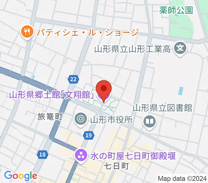 山形県郷土館 文翔館の地図