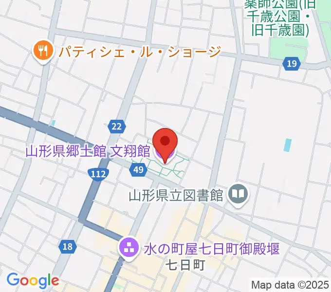 山形県郷土館 文翔館の地図