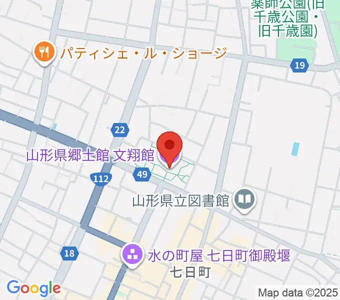 山形県郷土館 文翔館の地図