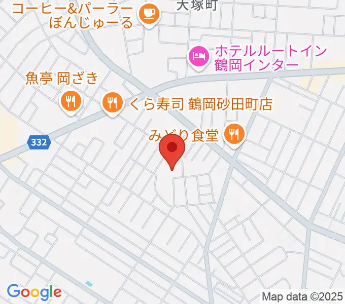 鶴岡市中央公民館の地図