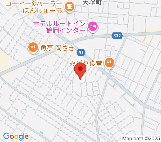 鶴岡市中央公民館の地図