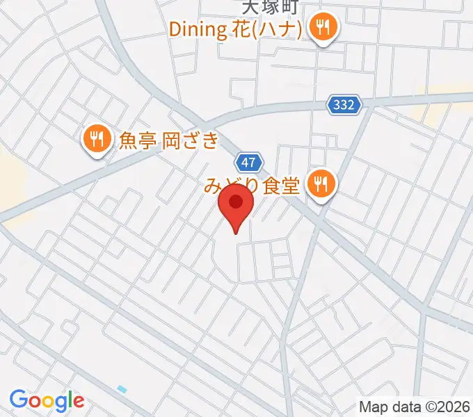 鶴岡市中央公民館の地図