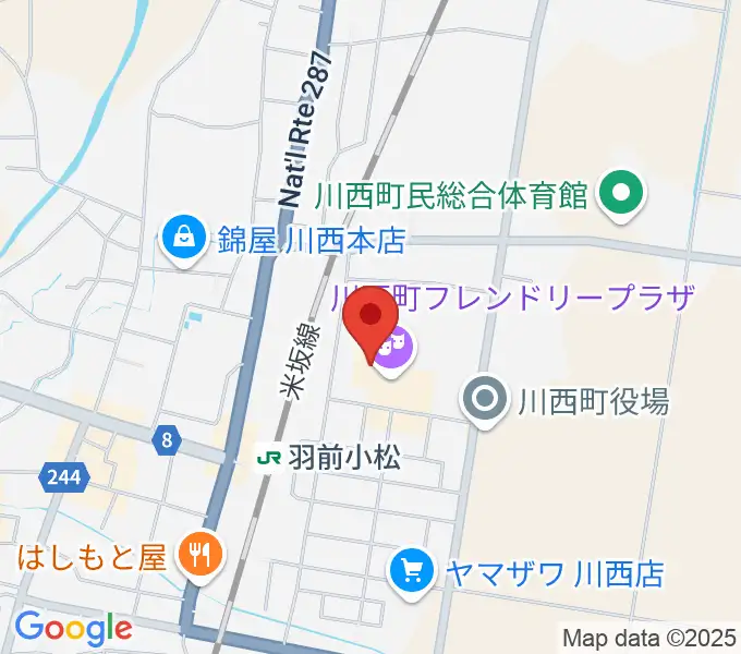 川西町フレンドリープラザの地図